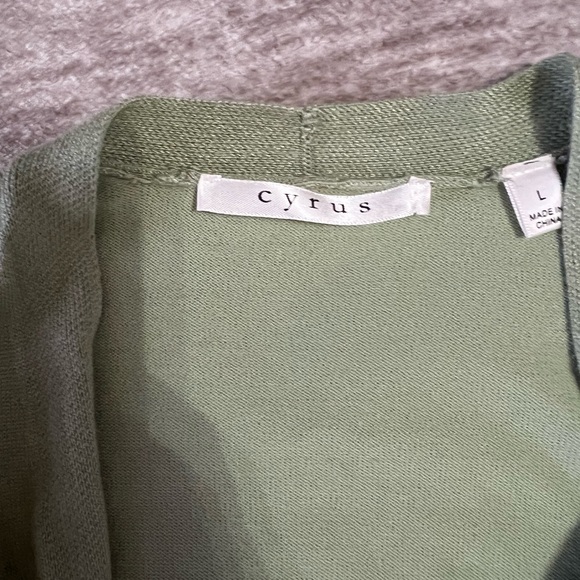 Cyrus Women's Cardigan Set - Cream and Green - Picture 3 of 5